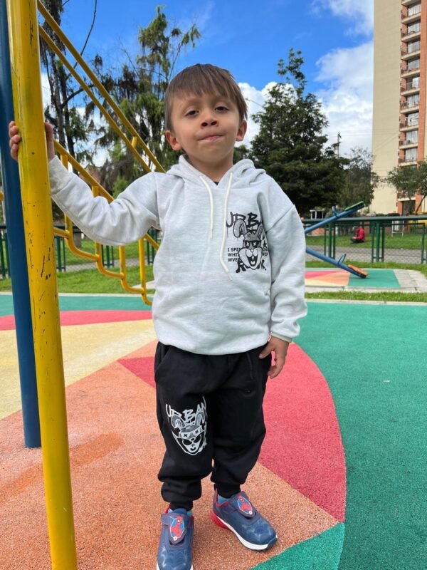 Sudadera niño Gris Conejo Kaws x Docena - Image 3